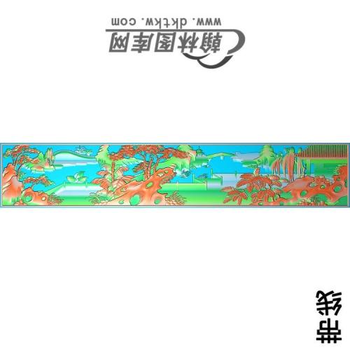 SSJZ-0003-精品山水长板精雕图（SSFJ-092）