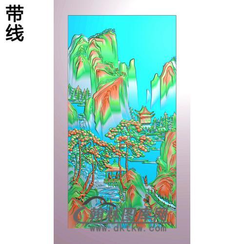 唐伯虎山水精雕图（SSFJ-111）