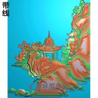 山水建筑亭子精雕图（SSFJ-126）