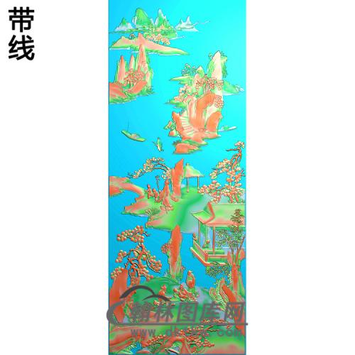 SSRW--6032山水人物长精雕图（SSFJ-186）