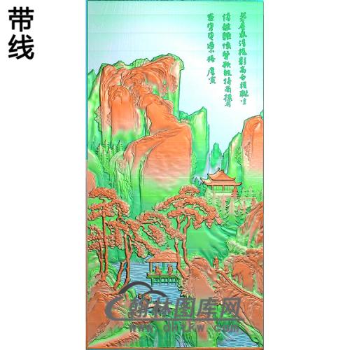 SSRW-8028-唐伯虎山水精雕图（SSFJ-189）