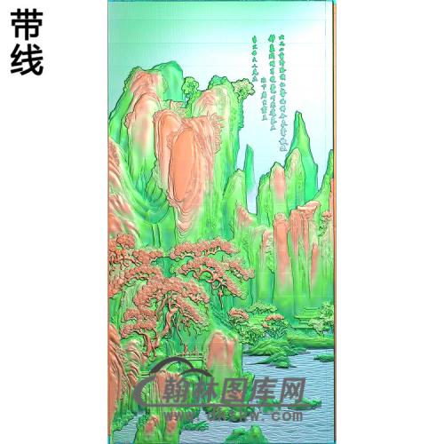 SSRW-8030-唐伯虎山水精雕图（SSFJ-191）