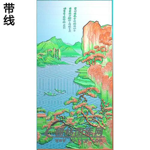 SSRW-8031-唐伯虎山水精雕图（SSFJ-192）