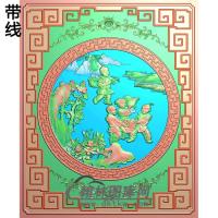 GD-7028太和沙发靠背床左精雕图（TZ-026）