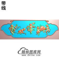 大奔童子脑精雕图（TZ-096）