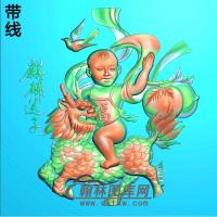 童子麒麟2精雕图（TZ-134）