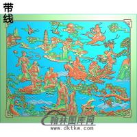 BX-001强屏风八仙拼和精雕图(BX-006)