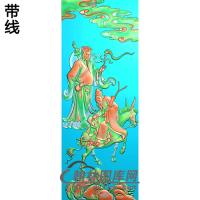 BX-010靠背八仙吕洞兵，张国老精雕图(BX-027)