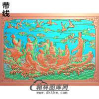 BX-8027-八仙过海精雕图(BX-106)