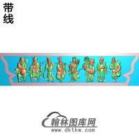 八仙碑头精雕图(BX-153)