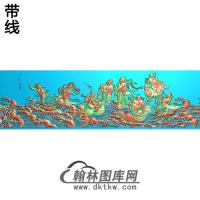 八仙过海400-1400-12路径精雕图(BX-159)