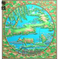 GD-7015耕织图上身门板2精雕图(GD-116)