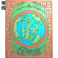 GD-7026太和沙发靠背床右精雕图(GD-122)