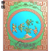 GD-7029太和沙发靠背床左童精雕图(GD-124)