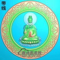 GJ-095-精品观音园挂件图精雕图(GD-247)