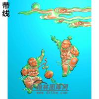 GJ-113-指日高升童子精雕图(GD-248)