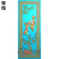 GZRW-003-唢呐童子面板精雕图(GD-256)