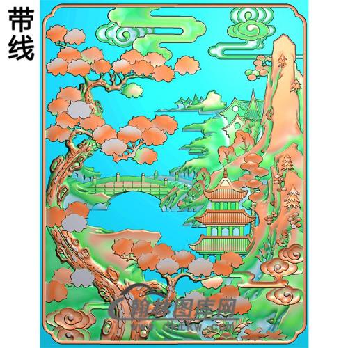 SS-010-山水系列精雕图(SSJZ-031)