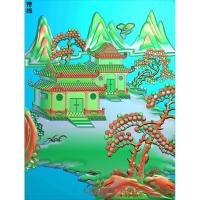 山水建筑精雕图(SSJZ-208)