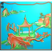 瑶台盛宴大床靠背小精雕图(SSJZ-224)