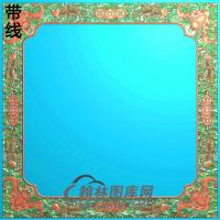 ZSJH-789-顶蝙蝠2卷书角44拼合精雕图（ZSBK-022）