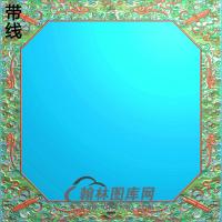 顶如意卷书角精雕图（ZSBK-040）