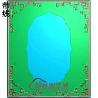 书柜大门拼合精雕图（ZSBK-055）