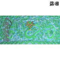 九龙罗汉中床背板精雕图（SL-021）