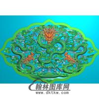 三龙精雕图（SL-022）