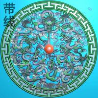 L-155精品九龙图园精雕图（JL-009）