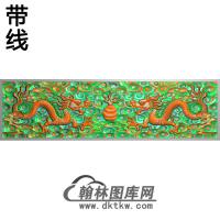 L--1101精品双龙戏珠图AA带线精雕图（SL-062）