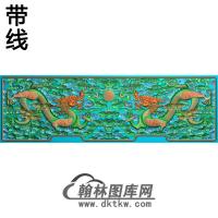 L-003-双龙戏珠原图带线精雕图（SL-015）
