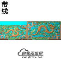 L-015龙罗汉床扶手带线精雕图（SL-019）