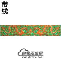 l-334-双龙条板带线精雕图（SL-043）
