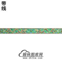 L-1506云龙字台侧面板带麟精雕图（SL-076）