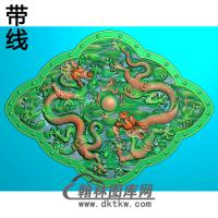 LF-007-双龙带线精雕图（SL-092）