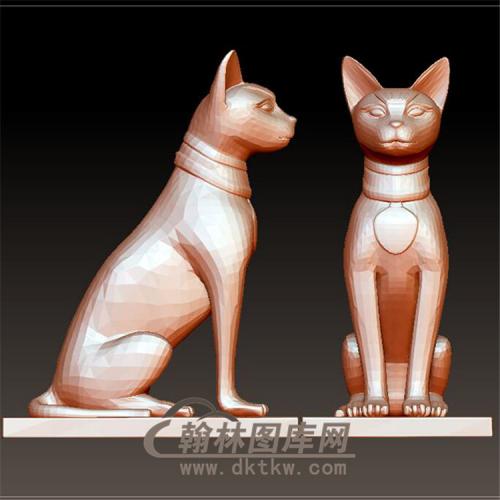 埃及猫立体圆雕图(YZH-011)