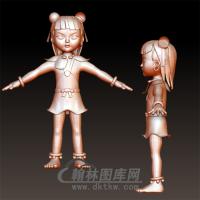美女娃娃立体圆雕图(YKT-20)