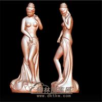 欧式美女雕塑立体圆雕图（YXF-089)