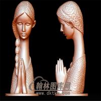 美女雕塑立体圆雕图（YXF-092)