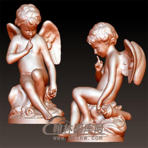天使丘比特立体圆雕图（YXF-129)