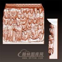 神庙埃及人物立体圆雕图（YXF-135)