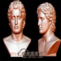 亚力山大半身像立体圆雕图（YXF-187)