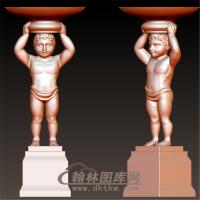 小孩托盘立体圆雕图（YXF-222)