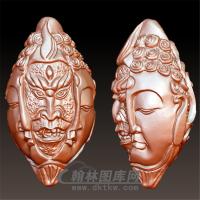 一念分开核雕立体圆雕图（FX-008)