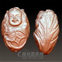 zh-016送财童子核雕立体圆雕图