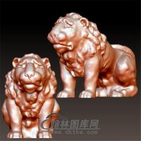 狮子立体圆雕图(YSZ-007)