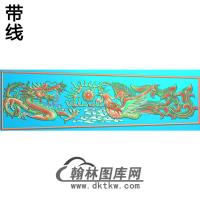 龙凤棺材盖精雕图（GC-066）