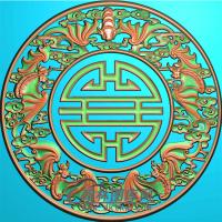 蝙蝠前档堵头精雕图（GC-042）