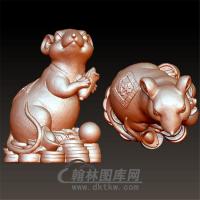 鼠玉米元宝立体圆雕图(YS-017)